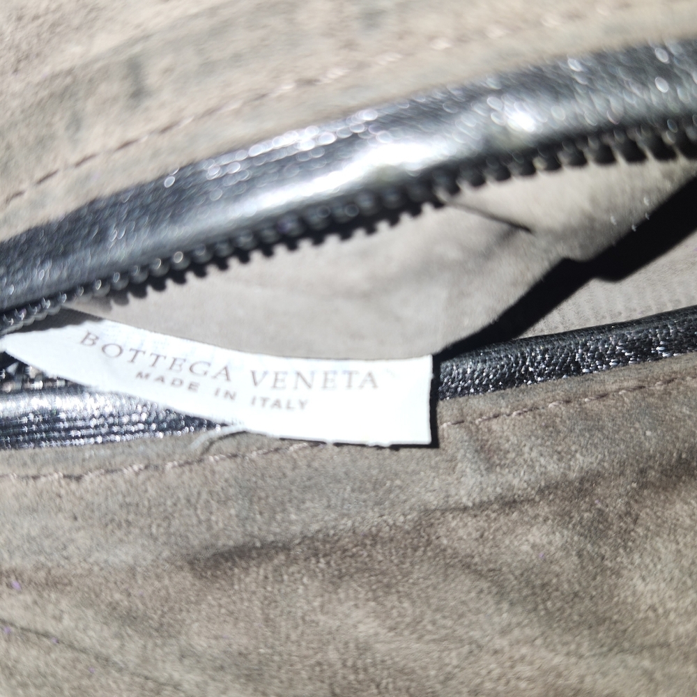 Bottega Veneta Nodini Gunmetal Silver Crossbody W/COA - Picture 6 of 16